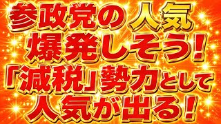 参政党は減税勢力として爆発的に人気が出る！高市・国民民主・れいわが期待を裏切ったから！