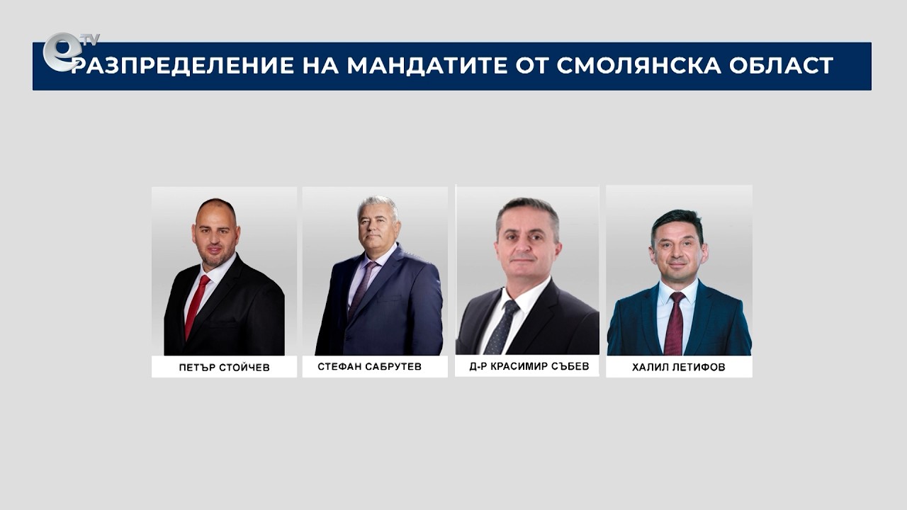 В Смолян „Прогресивна България“ взима два мандата, по един за ГЕРБ-СДС и ДПС