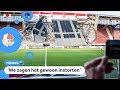 AZ-fans geschrokken door ingestort stadion