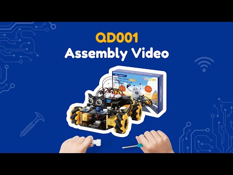 Video - Kit Carro Robô Inteligente 4WD com Rodas Mecanum Omnidirecionais - QD001