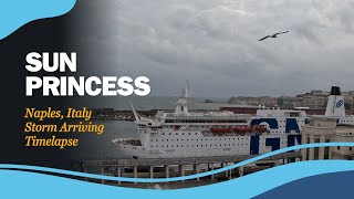 Storm Rolling In at Naples | Timelapse Aboard Sun Princess Cruise Ship in Overcast Skies
