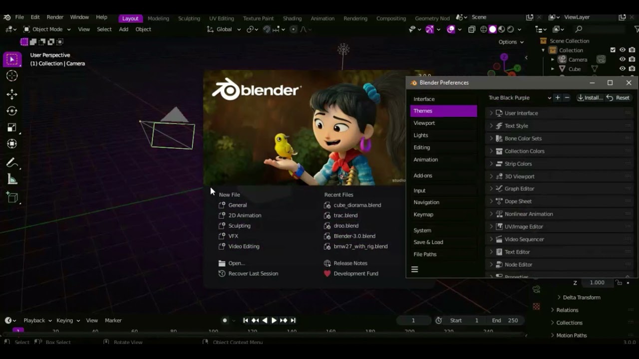 Blender True Dark Theme Pack