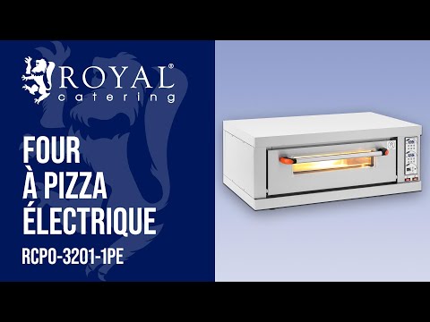 Vidéo - Four à pizza électrique - 1 chambre de cuisson - 3200 W - Minuterie - Royal Catering