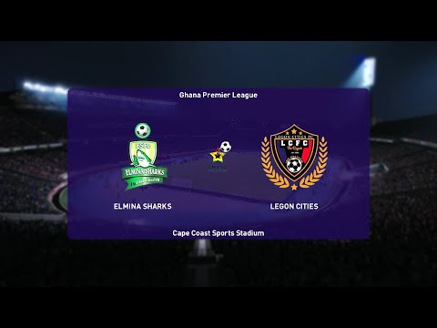 ⚽ Elmina Sharks vs Legon Cities ⚽ | Ghana Premier League (11/07/2021) | PES 2021