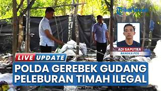 Gudang Peleburan Timah Ilegal di Batu  Rusa Merawang Digerebek Polisi, Satu Orang Diamankan