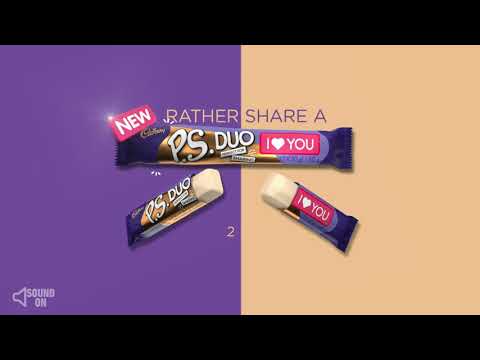 The new Cadbury P.S. Duo. 2 bars, 1 pack. #MadeToshare