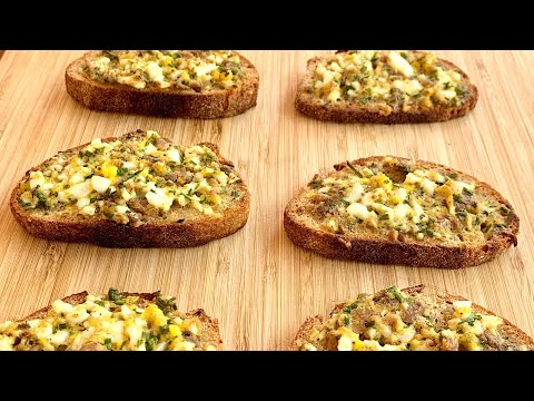 Tartines à l'anchois pour l'apéritif