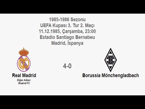 Real Madrid 4-0 Borussia Mönchengladbach [HD] 11.12.1985 - 1985-1986 UEFA Cup 3rd Round 2nd Leg