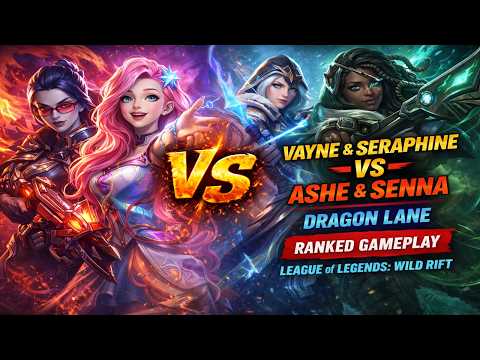 Vayne & Seraphine VS Ashe & Senna - Dragon Lane - Ranked Gameplay | League Of Legends: Wild Rift