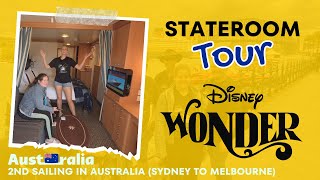STATEROOM with Balcony TOUR | Disney Wonder | 4-person cabin