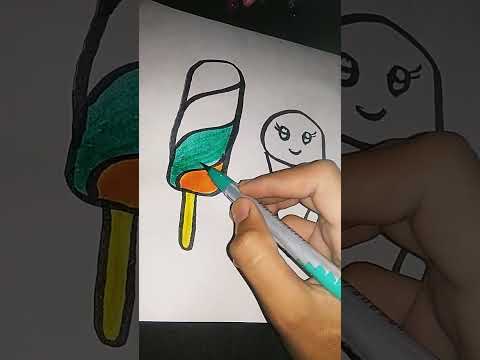 #Part-1#How to colour ice cream#Art with me#