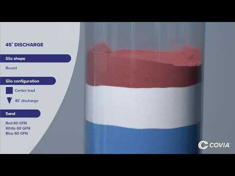 Sand Segregation in a 45 Degree Round Silo