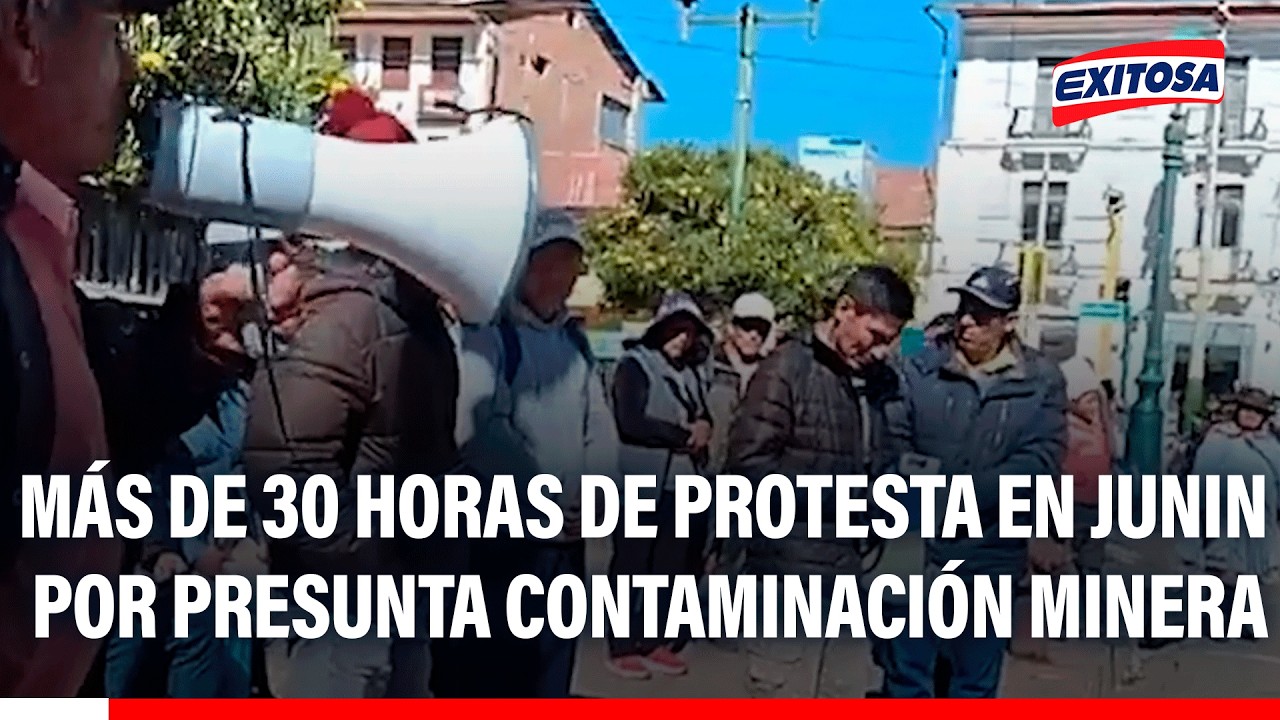 🔴🔵 Habitantes de Pariahuanca protestan por presunta contaminación minera en cuenca del Yuracyacu