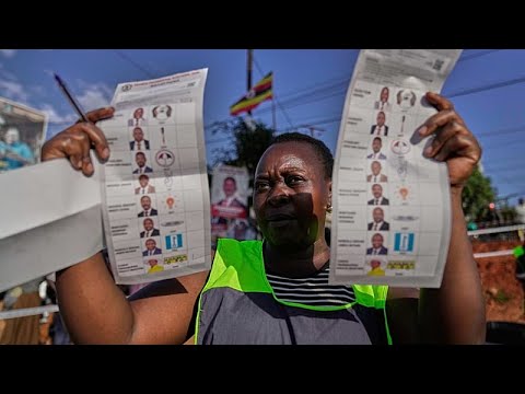 With polls closed, vote counts are underway in Uganda presidential election