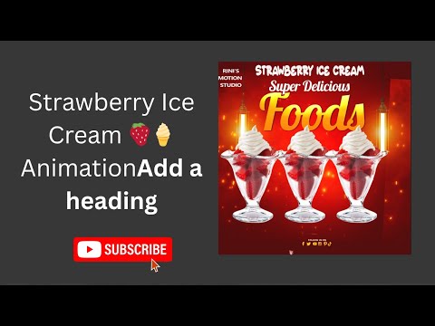 Strawberry Ice Cream 🍓🍦 Animation