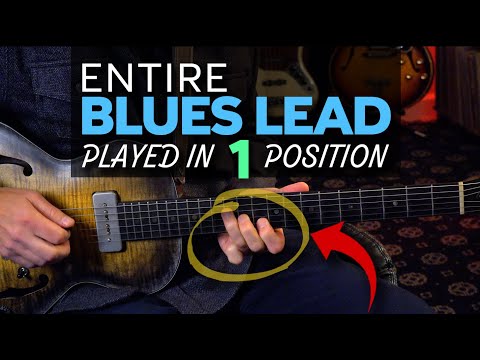 Play an entire Blues lead in 1 position of the fretboard (E shape from CAGED) Guitar Lesson EP621
