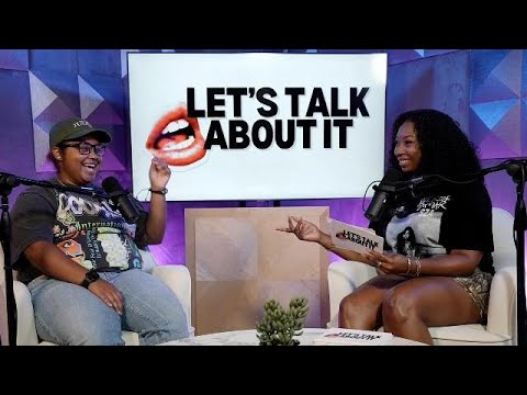 Let's Talk About It podcast guests on the BHCS set