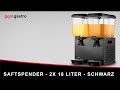 Commercial Refrigerated Juice Dispenser 2×18 Litres – Black - Twin Tank - R290