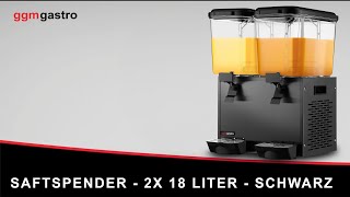 Distributeur de jus - 2 x 18 litres - Noir