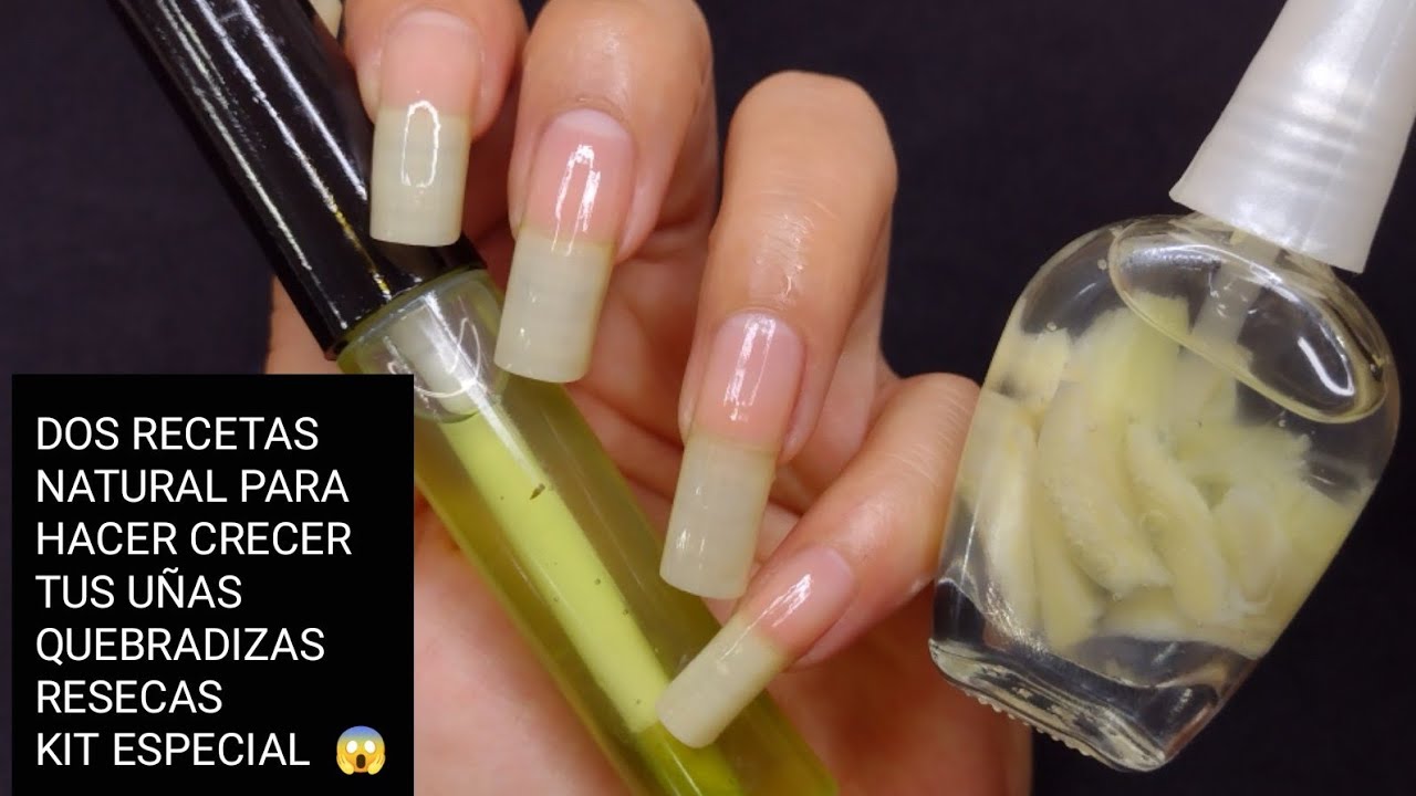 DOS RECETAS NATURAL PARA HACER CRECER TUS UÑAS QUEBRADIZAS Y RESECAS KIT ESPECIAL  😱