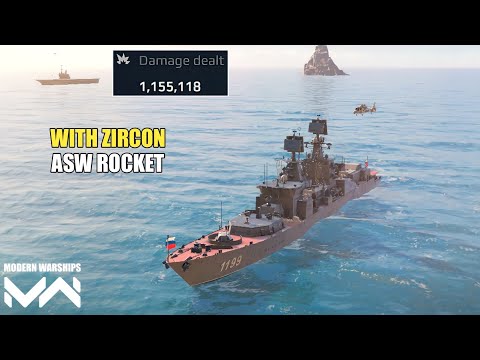 RF Anchar with Zircon & ASW Rocket scoring 1.1 million damage in online | Modern Warships