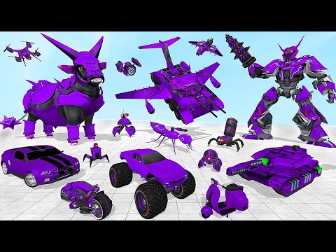 Bull Robot Car: Flying Car Robot Transform Games | Android iOS Gameplay