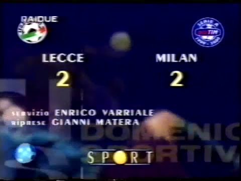 1999-00 (1a - 29-08-1999) Lecce-Milan 2-2 [Weah,Savino,Shevchenko,C.Lucarelli] Servizio D.S.Rai2