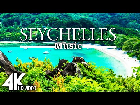 4K(ULTRA)HD - FLYING OVER SEYCHELLES Relaxing Music Along With Beautiful Nature Videos,