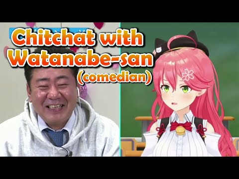 Miko participates in the chit-chat program with a japanese comedian who is also Vtuber fan