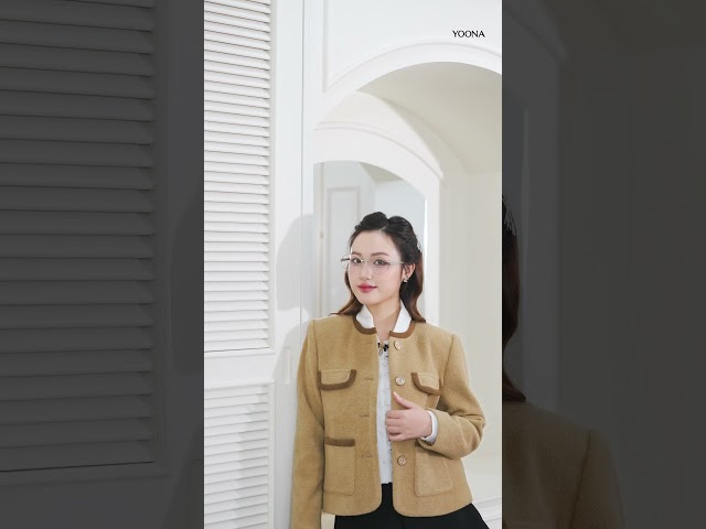 ED19S420 - Áo khoác dạ len lông cừu