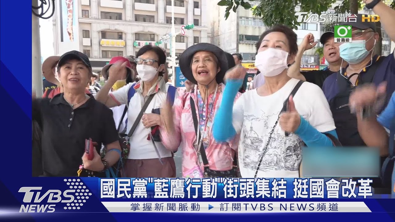 國民黨「藍鷹行動」街頭集結 挺國會改革