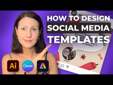 How To Design Social Media Templates For Instagram in 2025 | Adobe Illustrator + Canva