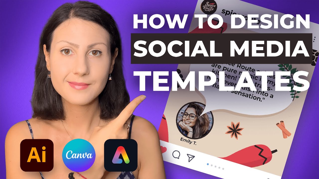 How To Design Social Media Templates For Instagram in 2025 | Adobe Illustrator + Canva
