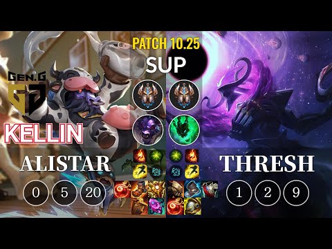 GEN Kellin Alistar vs Thresh Sup - KR Patch 10.25