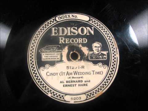 CINDY IT AM WEDDING TIME by Al Bernard & Ernest Hare 1923 DD51271 R