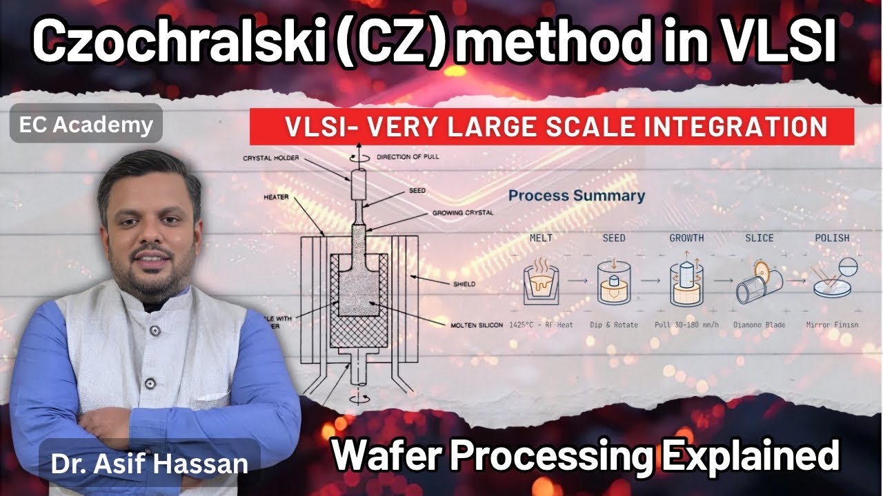 How Are Silicon Wafers Made? Step-by-Step Czochralski Process || EC Academy 