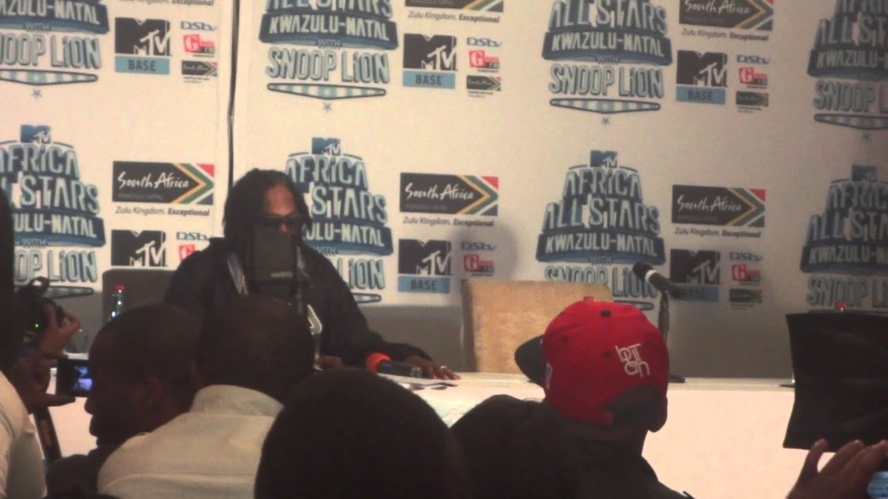 US Rapper Snoop Lion/Snoop Dogg at the MTV Base All Stars press conference in Durban.