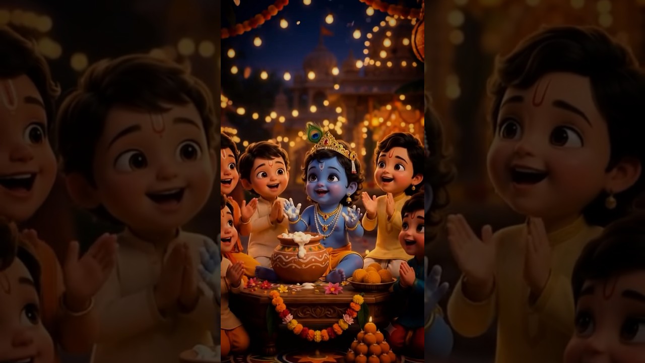 नटखट बाल कृष्ण जी का ये प्यारा रूप दिल जीत लेगा ❤️🙏 | Radha Krishna #shorts #krishna