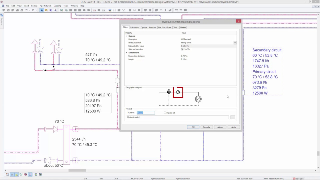 DDS-CAD 14: Hydraulic Balancing for Heating and Cooling Systems
