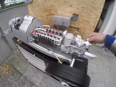 This Tiny Scale Model Race Car Has an Actual, Working V16 Engine
