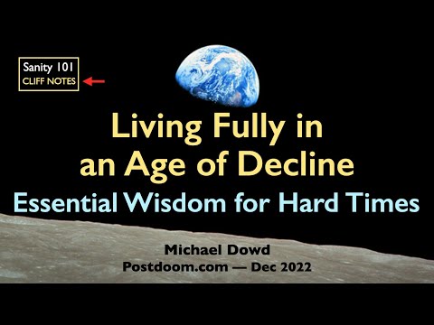 Living Fully in an Age of Decline (Sanity 101, Cliff Notes) Essential Wisdom for Hard Times