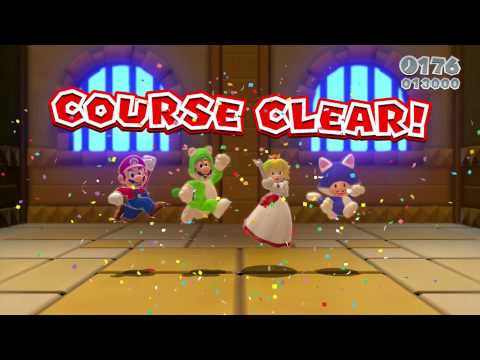 Super Mario 3D World 4 Player Co-Op World 1 (No Castle)