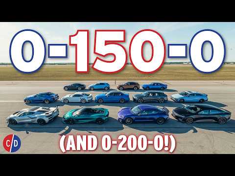 Thumbnail for 0-150-0 Speed Test 2026 (Plus 0-200-0) by Porsche 911, Porsche Taycan, Chevrolet, Porsche, BMW, Taxi, Porsche Cayenne, Car, Van