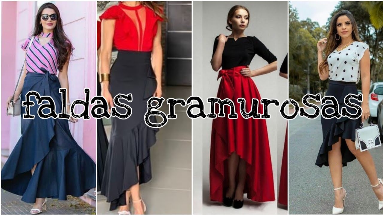 FALDAS LARGAS ELEGANTES PARA VESTIR /GLAMUROSA Y ELEGANTE/OUTFITS FORMALES Y ELEGANTES