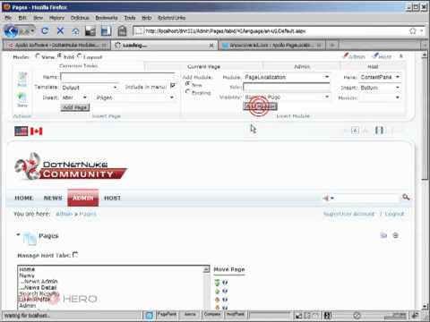 Looking at Apollo Page Localization Module for DotNetNuke - Video #149