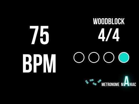 Metronome 75 BPM 4/4 - Woodblock