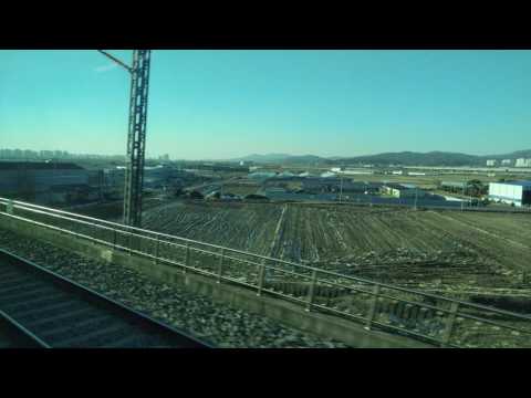view from Metro Line 1 train sb between Asan Stn and Baebang Stn 20170127 162303