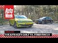 Volkswagen Golf vs. Ford Focus - AutoWeek Dubbeltest - English subtitles