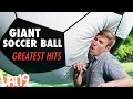 People getting hit with the Giant Soccer Ball