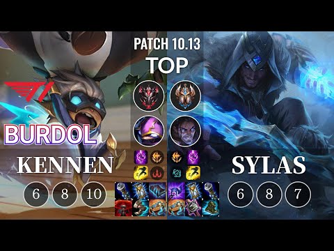 T1 Burdol Kennen vs Sylas Top - KR Patch 10.13